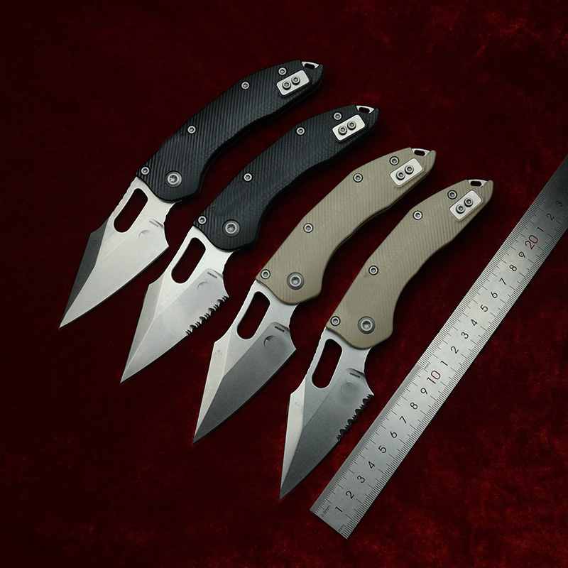 Edc Carry Pocket Knife - LEMIFSHE Ручной стежок Текстурированная ручка G10