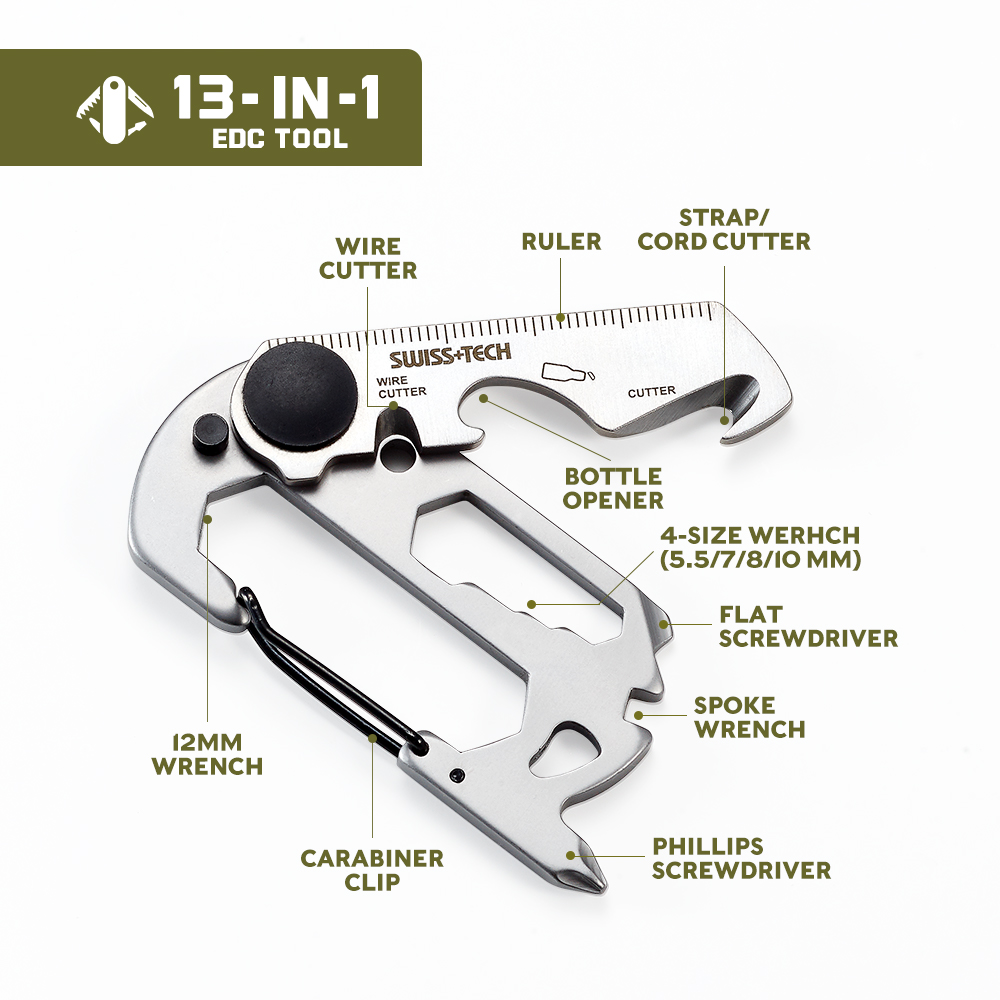SWISS TECH 13 в 1, мини-перено – обзор и цена Edc Carry Knife
